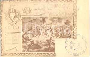 Cartolina originale da collezione 1900 ca GENOVA CAVALLERIA a Volta Mantovana Cartolina reggimentale FP NV 1