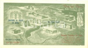 Cartolina originale da collezione 1965 ALESSANDRA D EGITTO Philatelic Crusaders for Peace Cartolina FG NV 1