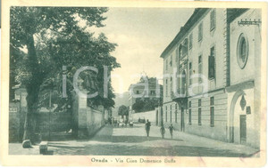 Cartolina originale da collezione 1935 ca OVADA AL Passanti in Via Gian Domenico BUFFA Cartolina FP NV 1