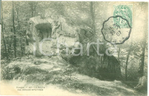 Cartolina originale da collezione 1907 RELANGES FRANCE La Roche des DOUZE APOTRES Cartolina FP VG 1