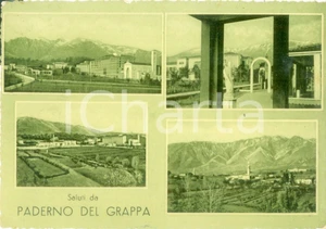 Cartolina originale da collezione 1956 PADERNO DEL GRAPPA TV Vedutine Cartolina postale FG VG 1