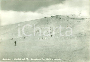 Cartolina originale da collezione 1965 ca GUARCINO FR Sciatori alle pendici del Monte VERMICANO Cartolina FG NV 1