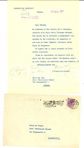 Autografo originale 1957 ROMA Roberto LUCIFREDI segnala caso al direttore della Cassa di Risparmio 1
