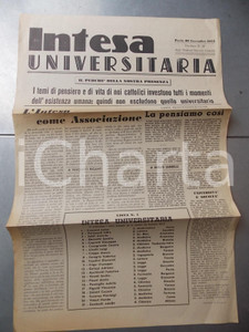 Giornale, rivista storica 1955 PAVIA INTESA UNIVERSITARIA I cattolici nel momento universitario nÂ° 18 1