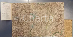 Mappa, planimetria storica 1920 ca Carta d Italia  TRENTINO Mappa 60x40 Istituto Italiano Arti Grafiche 1