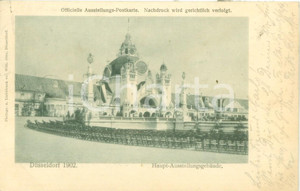 Cartolina originale da collezione 1902 DUSSELDORF GERMANIA Palazzo principale dell Esposizione Cartolina FP VG 1