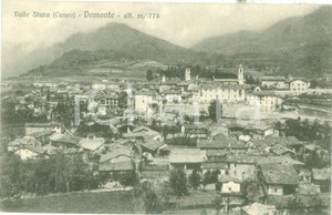 Cartolina originale da collezione 1931 DEMONTE CN Panorama del paese in Valle STURA Cartolina FP VG 1