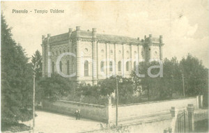 Cartolina originale da collezione 1924 PINEROLO TO Veduta del Tempio Valdese Cartolina FP NV 1