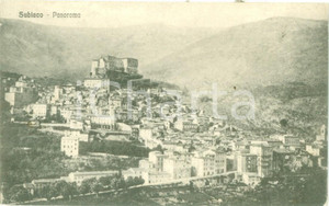 Cartolina originale da collezione 1917 SUBIACO RM Panorama generale con Rocca dei BORGIA Cartolina FP NV 1