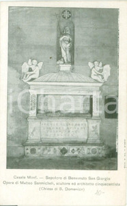 Cartolina originale da collezione 1900 ca CASALE MONFERRATO AL Sepolcro di Benvenuto SAN GIORGIO Cartolina FP NV 1