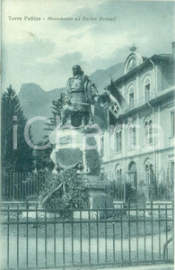 Cartolina originale da collezione 1930 ca TORRE PELLICE TO Monumento a Enrico ARNAUD Cartolina FP NV 1
