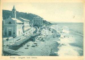 Cartolina originale da collezione 1939 VARAZZE SV Scorcio della spiaggetta SANTA CATERINA Cartolina FG NV 1