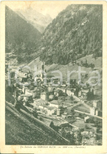 Cartolina originale da collezione 1953 GEROLA ALTA SO Panorama del paese nella valle Cartolina FG VG 1