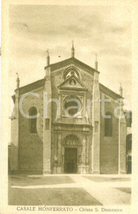 Cartolina originale da collezione 1930 ca CASALE MONFERRATO Facciata della Chiesa di SAN DOMENICO Cartolina FP NV 1