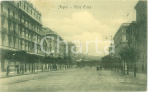 Cartolina originale da collezione 1910 NAPOLI Veduta panoramica di Viale Elena Cartolina postale FP VG 1