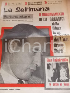 Giornale, rivista storica 1960 LA SETTIMANA PARLAMENTARE Sugli organici della Difesa Anno II nÂ°37 1