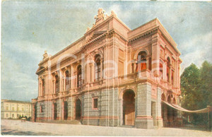 Cartolina originale da collezione 1922 BERGAMO Veduta del Teatro DONIZETTI Cartolina postale FP VG 1
