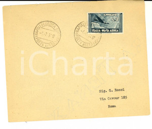 Cartolina originale da collezione 1934 STORIA POSTALE REGNO Busta affrancata POSTA AEREA L. 2 ESPRESSO 1