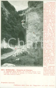 Cartolina originale da collezione 1920 ca SIRACUSA Ingresso dell orecchio di DIONISIO Cartolina FP NV 1