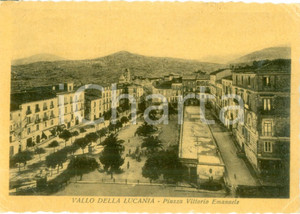Cartolina originale da collezione 1953 VALLO DELLA LUCANIA SA Veduta di Piazza Vittorio Emanuele Cartolina FG VG 1