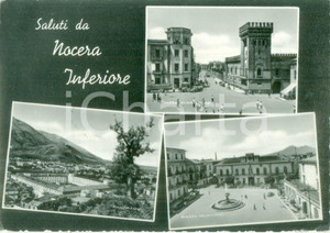 Cartolina originale da collezione 1957 NOCERA INFERIORE SA Vedutine Piazza Guerritore Cartolina FG VG 1