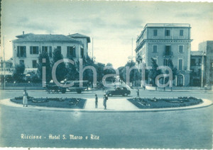 Cartolina originale da collezione 1950 ca RICCIONE RN Carro e automobili all Hotel SAN MARCO Cartolina FG NV 1