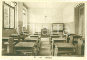 Cartolina originale da collezione 1945 ca ARONA NO Aula scolastica Istituto Suore Marcelline Cartolina FG NV 1