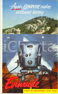Materiale pubblicitario d’epoca 1975 ca NAUTICA Motoscafi EVINRUDE Opuscolo turistico ILLUSTRATO 1