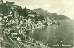 Cartolina originale da collezione 1938 AMALFI SA Panorama del golfo con barca a vela Cartolina FP NV 1