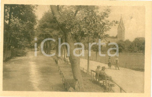 Cartolina originale da collezione 1935 ca MUNCHEN DE Wurmpartie mit Marienkirche in PASING Cartolina FP NV 1