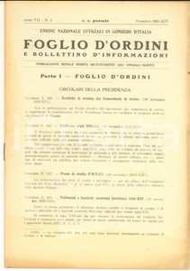 Giornale, rivista storica 1935 U.N.U.C.I. FOGLIO D ORDINI Mortaio d assalto nuova arma per la Fanteria 1