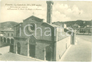 Cartolina originale da collezione 1914 FIESOLE FI Veduta della Cattedrale di San Romolo Cartolina FP NV 1