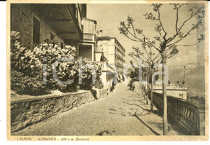 Cartolina originale da collezione 1940 ca TREVISIO / ALPEMUGO Casa di cura L ALPINA  Viale di ingresso Cartolina 1