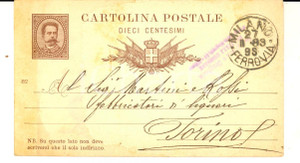 Documento originale, autentico 1883 MILANO Bottiglieria FRATELLI DUGNANI ordina estratti a MARTINI & ROSSI 1