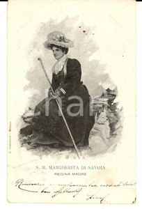 Cartolina originale da collezione 1900 S. M. Margherita di SAVOIA Regina Madre Cartolina postale FP Vg 1