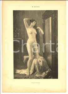 Stampa, bozzetto originale 1920 ca ARTE M. BENNER Coquetterie Stampa 29x21 cm 1