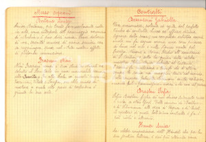 Oggetto da collezione cartaceo 1940 ca LIRICA Vite dei cantanti moderni Quaderno manoscritto 70 pp. 1