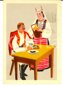 Cartolina originale da collezione 1944 COSTUMI ADRIATICI  MONTENEGRO Cartolina illustrata CASA MAMMA DOMENICA 1