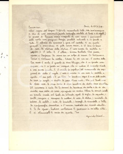 Cartolina originale da collezione 1970 ca Guido BIASI Lettera a Lucio DEL PEZZO Cartolina postale n° 8 1