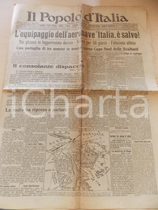 Giornale, rivista storica 1928 IL POPOLO D ITALIA L equipaggio dell aeronave ITALIA è salvo! DANNEGGIATO 1