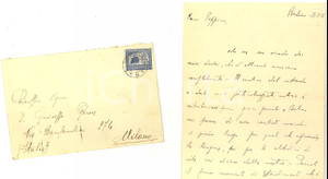 Manoscritto, lettera originale 1938 BERLIN Raimondo BARIATTI e la sua vita nella clinica chirurgica Lettera 1