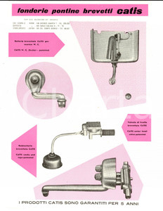 Materiale pubblicitario d’epoca 1960 ROMA FONDERIE PONTINE Brevetti CATIS DÃ©pliant pubblicitario 1