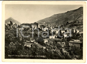 Cartolina originale da collezione 1949 SANT OMOBONO BG Veduta panoramica del paese Cartolina postale FG VG 1
