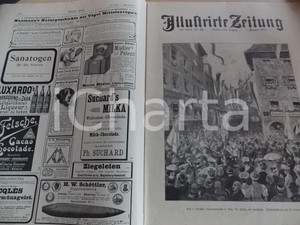 Giornale, rivista storica 1902 ILLUSTRIRTE ZEITUNG Deutsche Gangerbundesfest in GRAZ Rivista nÂ°3084 1