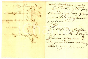 Manoscritto, lettera originale 1800 ca ANONIMO Ricetta del dottor POLA per il singhiozzo cronico Manoscritto 1