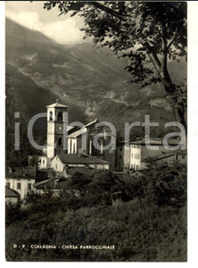 Cartolina originale da collezione 1955 COLLAGNA RE Panorama con la chiesa parrocchiale Cartolina postale FG VG 1
