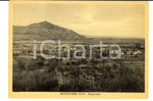 Cartolina originale da collezione 1954 BUTTIGLIERA ALTA TO Panorama del paese Cartolina postale FG VG 1