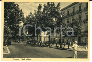 Cartolina originale da collezione 1947 PALERMO Veduta di viale LibertÃ  con vigile urbano Cartolina postale FG VG 1
