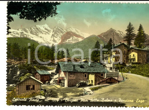 Cartolina originale da collezione 1957 CERESOLE REALE TO Borgata Pian della BALMA e Pensione Lago Cartolina 1