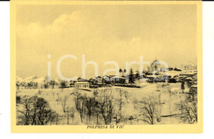 Cartolina originale da collezione 1950 ca VIU  TO Veduta della frazione POLPRESA innevata Cartolina FG NV 1